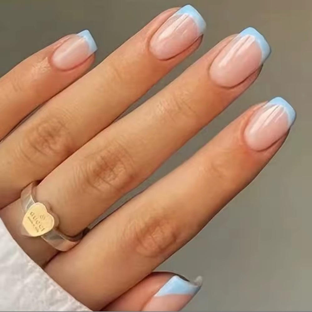 French Blue Press On Nails | 24pc Set